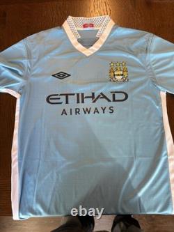 Sergio Aguero 2011-12 Signed Manchester City Shirt With Becketts COA