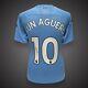 Sergio Kun Aguero Hand Signed Manchester City Shirt £199 With COA