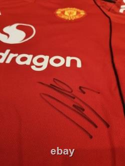 Shaw, Fernandes And Ugarte Signed Manchester United 25/26 Shirt With Proof