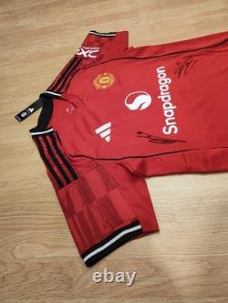 Shaw, Fernandes And Ugarte Signed Manchester United 25/26 Shirt With Proof