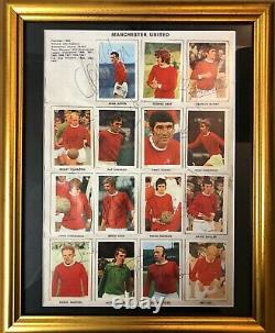 Signed 1969 Manchester United FKS album page George Best, Bobby Charlton