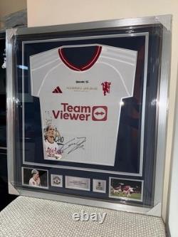 Signed Alejandro Garnacho Manchester Utd Icons FA Cup Framed Shirt WithCOA + PROOF