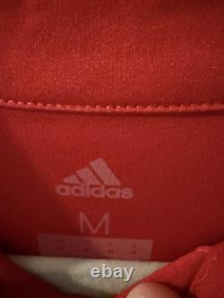 Signed Authentic Ashley Young Manchester United Shirt Red, Medium 2014-2015