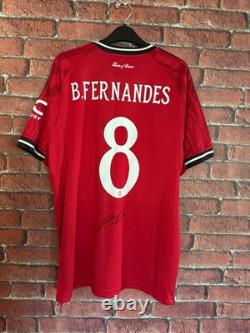 Signed Bruno Fernandes Autographed Manchester United Home Shirt With COA & PROOF
