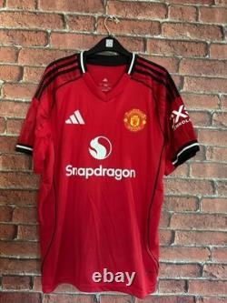 Signed Bruno Fernandes Autographed Manchester United Home Shirt With COA & PROOF
