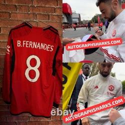 Signed Bruno Fernandes Manchester United L/S Autographed Shirt WithCOA See PROOF