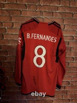 Signed Bruno Fernandes Manchester United L/S Autographed Shirt WithCOA See PROOF