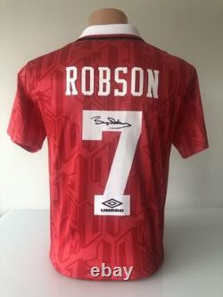 Signed Bryan Robson Manchester United 1993/94 Shirt COA