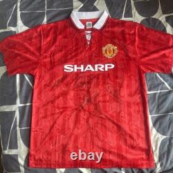 Signed Bryan Robson Ryan Giggs Manchester United Shirt With COA