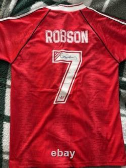 Signed Bryan Robson Shirt Manchester United