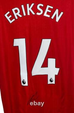 Signed CHRISTIAN ERIKSEN Manchester United 22/23 Home Shirt Proof Denmark Man U