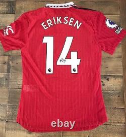 Signed Christian Eriksen Manchester United 22/23 Home Shirt Proof Player Version