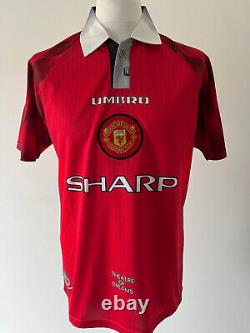 Signed ERIC CANTONA Retro Shirt Manchester United PROOF/COA