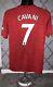 Signed Edinson Cavani Manchester United 20/21 Home Shirt Proof Uruguay