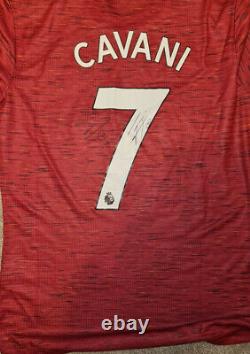 Signed Edison Cavani Shirt Manchester United COA