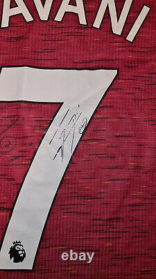 Signed Edison Cavani Shirt Manchester United COA