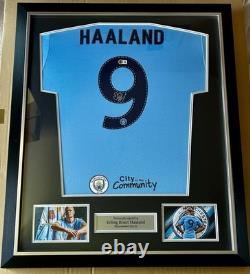 Signed Erling Haaland Manchester City Shirt Beckett COA