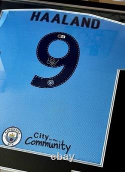 Signed Erling Haaland Manchester City Shirt Beckett COA