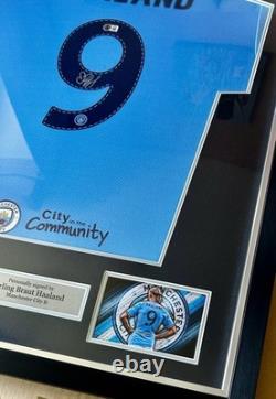 Signed Erling Haaland Manchester City Shirt Beckett COA
