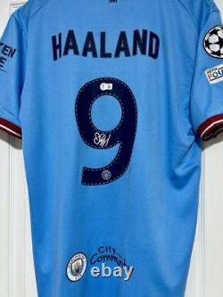 Signed Erling Haaland Manchester City Shirt Beckett COA