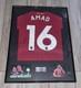 Signed Football Shirt. Amad Signed Manchester United Shirt In Frame Proof/COA