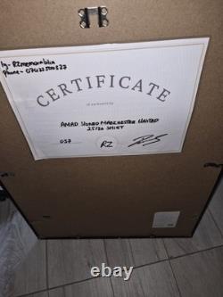 Signed Football Shirt. Amad Signed Manchester United Shirt In Frame Proof/COA