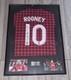 Signed Football Shirt. Rooney Signed Manchester United Shirt In Frame, Proof/COA