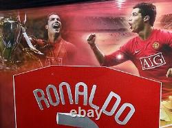 Signed Framed Cristiano Ronaldo Manchester United Home Shirt Real Madrid Juve