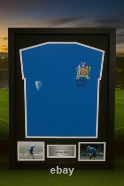 Signed Framed George Best Manchester United 1968 Away Shirt Northern Ireland 2