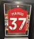 Signed Framed Kobbie Mainoo Manchester United Shirt WithCOA & Proof & QR Code Tech