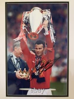 Signed Framed Ryan Giggs Manchester United Autograph Photo Wales