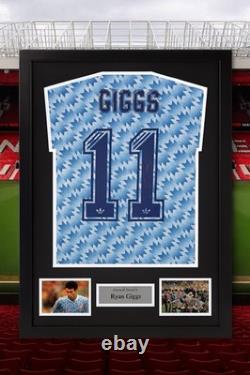 Signed Framed Ryan Giggs Manchester United Shirt 1992 Away Style