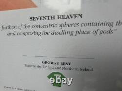 Signed George Best Bryan Robson and Eric Cantina Manchester United Art. Rare