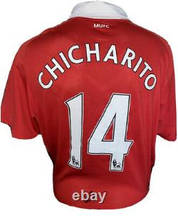 Signed Javier Chicarito Hernandez Manchester United Home Shirt Mexico
