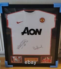 Signed Lee Sharpe & Gary Pallister Manchester United Framed Shirt