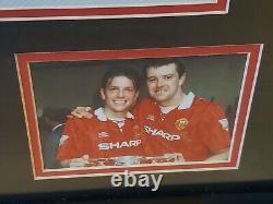 Signed Lee Sharpe & Gary Pallister Manchester United Framed Shirt