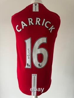 Signed MICHAEL CARRICK Retro Shirt Manchester United PROOF/COA England
