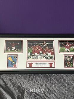 Signed Manchester United, 1999 Champions League Winners, Ole & Teddy. (frame)