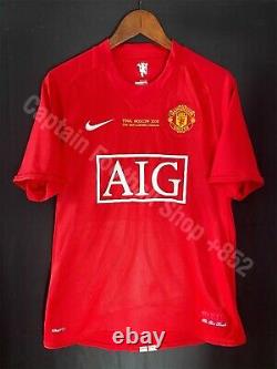 Signed Manchester United 2008 UEFA Champions League Final official shirt Giggs