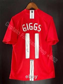 Signed Manchester United 2008 UEFA Champions League Final official shirt Giggs