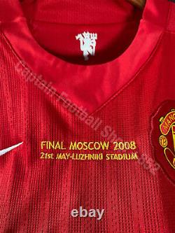 Signed Manchester United 2008 UEFA Champions League Final official shirt Giggs