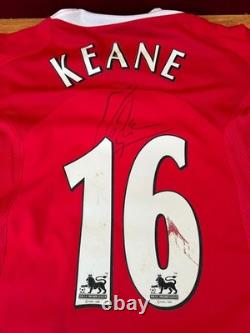 Signed Manchester United Keane No. 16 Believed To Be A Player Issue Shirt No COA