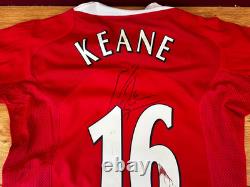 Signed Manchester United Keane No. 16 Believed To Be A Player Issue Shirt No COA