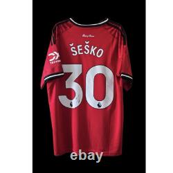 Signed Manchester United Sesko 30 Home Shirt with Certificate