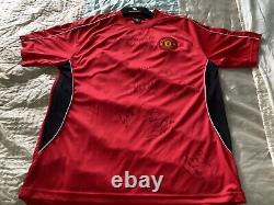 Signed Manchester United Shirt 2002 Wayne Rooney Ryan Giggs Paul Scholes