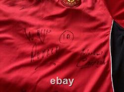 Signed Manchester United Shirt 2002 Wayne Rooney Ryan Giggs Paul Scholes