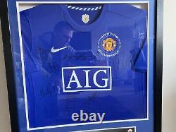 Signed Manchester United Shirt Giggs, Rooney, Ronaldo, Etc 2008/09 3rd Shirt