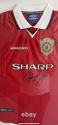 Signed Manchester United football shirt by RYAN GIGGS 1999