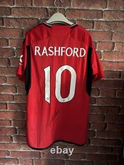 Signed Marcus Rashford Manchester United Autographed Shirt With COA See PROOF