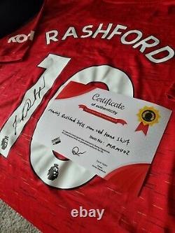 Signed Marcus Rashford Manchester United Home Shirt